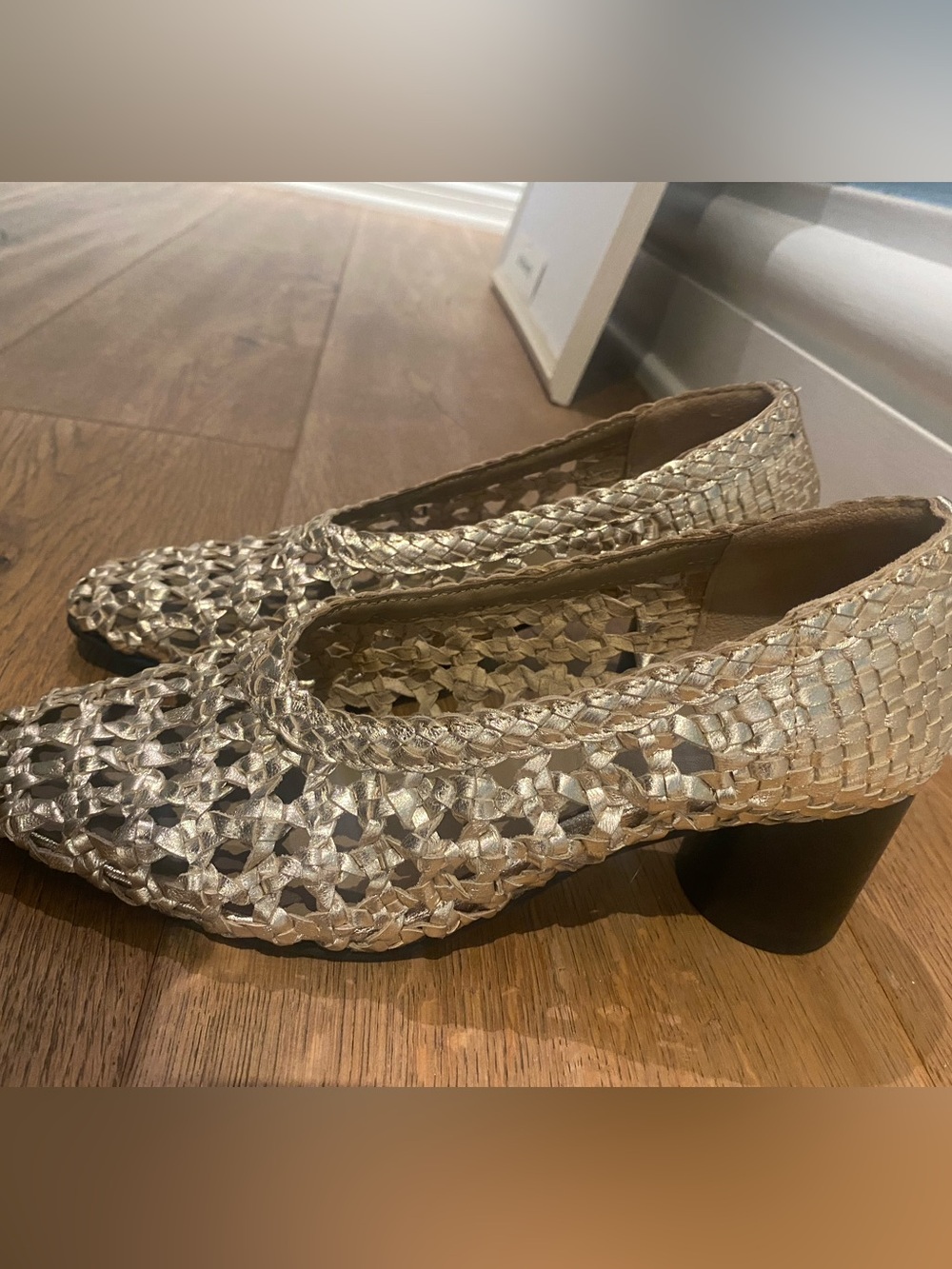 Pilcro Woven Gold Heels Women’s 38
